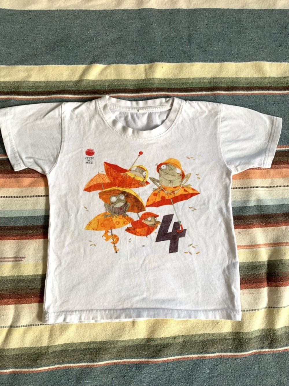 Kids Italian Frogs Illustration Birthday Shirt 100% Cotton 4T